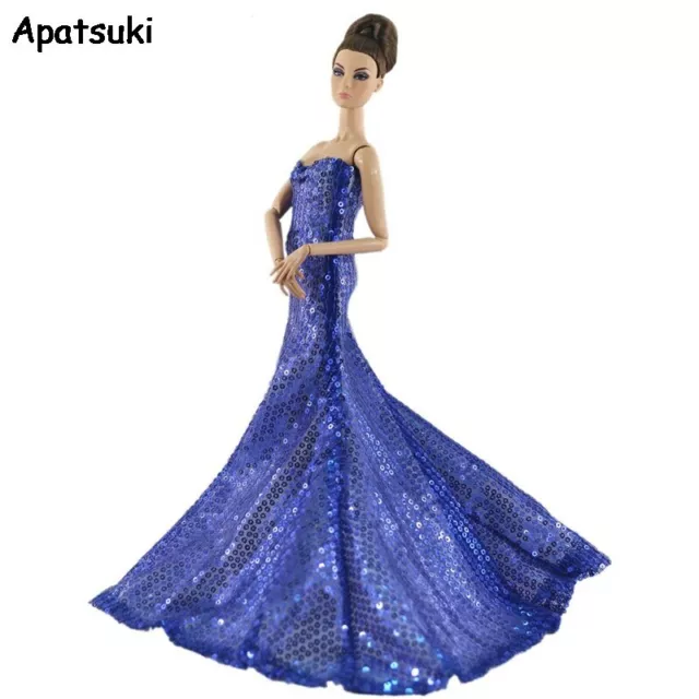 Royalblue Sequin Party Dress For 11.5" Doll Outfits Fashion Clothes Princess1/6