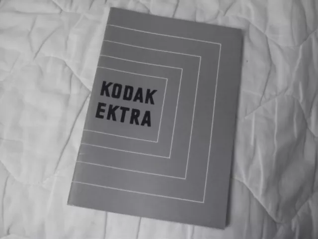 Original Kodak Ektra 35mm Rangefinder Camera Booklet w/ added brochure