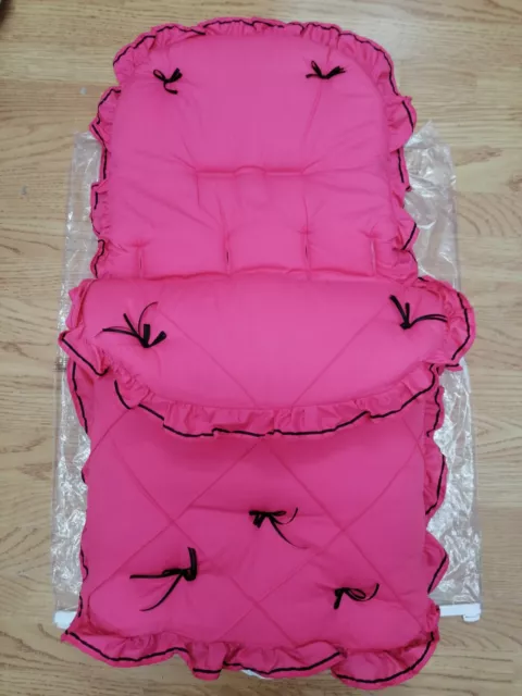 Baby Mädchen schockierend rosa/schwarz Bandschleifen Fuß Muff gemütliche Zehen Kinderwagen Buggy