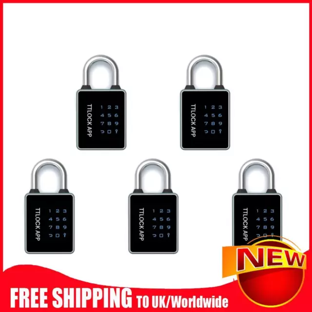 5Pcs Anti Theft Padlock IP65 Waterproof Smart Lock for Home Dormitory (TTLOCK AP
