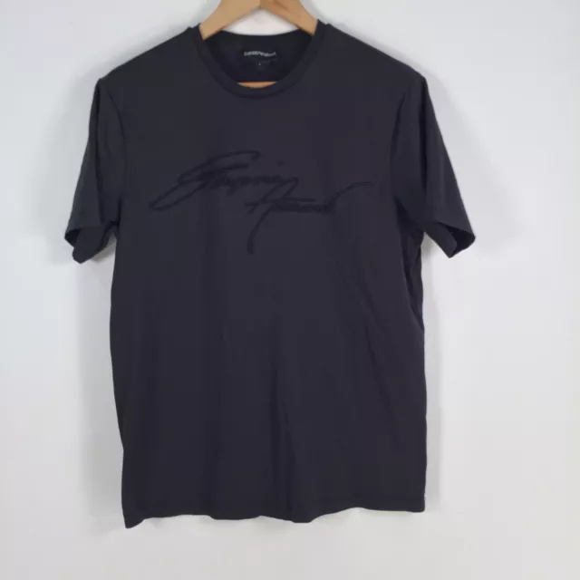 Emporio Armani mens t shirt size S black short sleeve crew neck cotton 061821