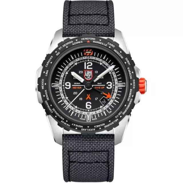 Luminox Men's Watch Bear Grylls Survival GMT Black Cordura Strap XB.3761