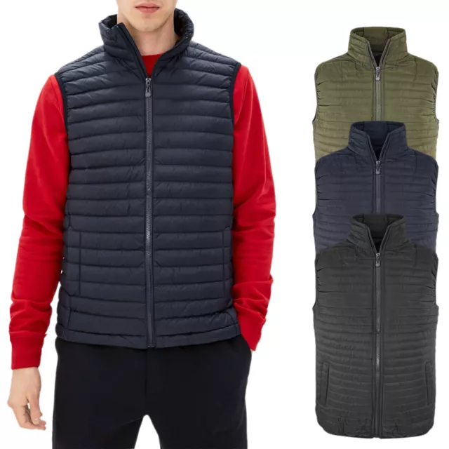 Smanicato Uomo Leggero Giubbotto Casual Giacca Giubbino Gilet Con Cerniera Veque