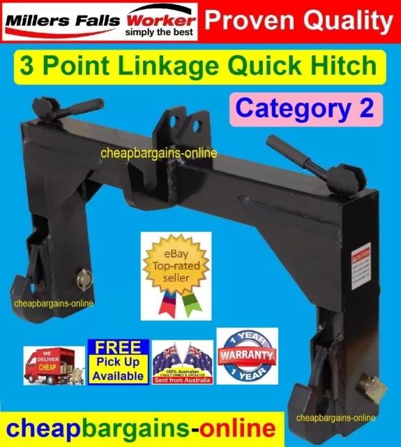 Tractor Quick Hitch 3 Point Linkage Quick Hitch Attachment Cat 2 Farm Implement