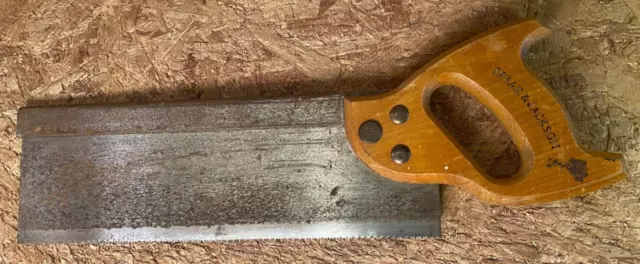 Vintage Spear & Jackson 12" Back Backed Dovetail Tenon Saw Carpenters Tool