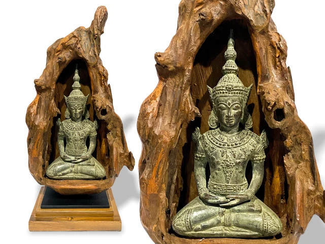Buddha Angels Guardians 21.3" God Meditation, Teppanom Figurines Namaste Praying