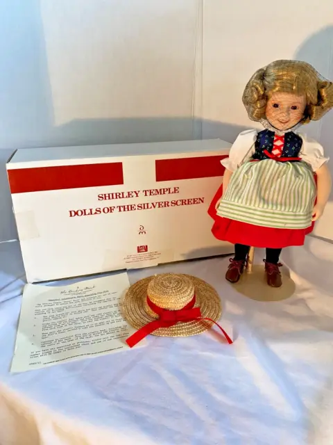 Shirley Temple"HEIDI"Porcelain Doll-1986 Danbury Mint-Dolls of the Silver Screen