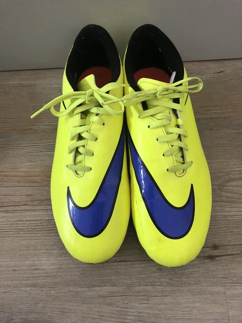 NIKE HYPERVENOM PHADE FG MENS FOOTBALL BOOTS SIZE 9 Yellow Vgc