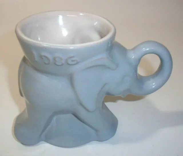 Vintage Frankoma 1986 Republican GOP Political Elephant Mug Cup