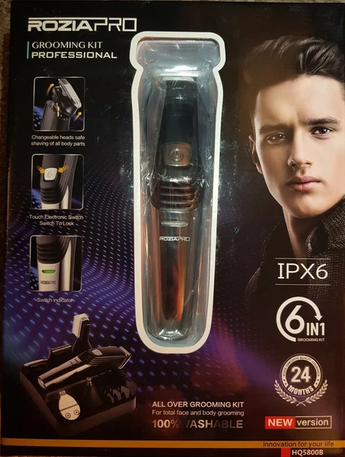 ROZIAPRO PRO SERIES Cordless Full Body Grooming kit Professional 6 in 1 ...