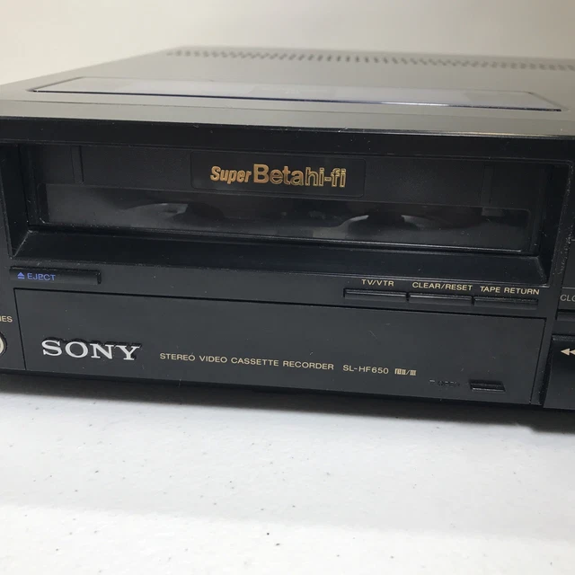SONY SL-HF650 SUPER Betamax SuperBeta HI-FI Video Cassette Recorder ...
