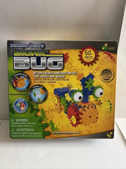 Techno Gears Bionic Bug Construction Set Educational Toy 60+ Pieces New