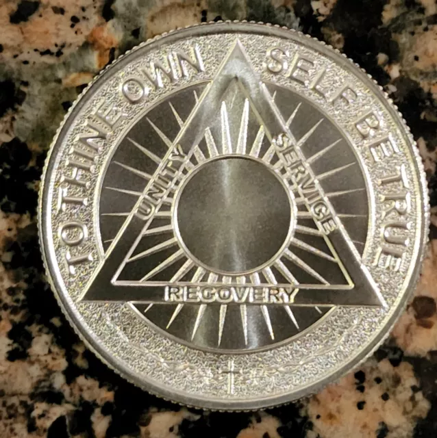 AA Sobriety Coin Serenity Prayer 1 Oz .999 Silver Round BU w/ Protective Capsule