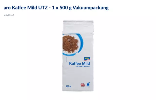 Cafe Kaffee mild gemahlen100% Röstkaffee 500g Kaffee gemahlen 1,16€/100gr