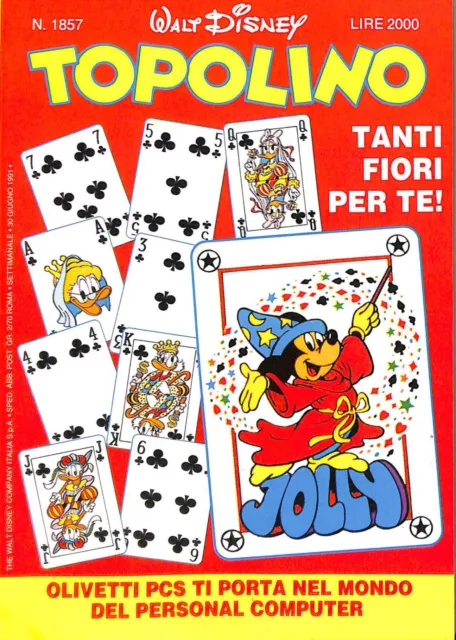 [951] TOPOLINO ed. Mondadori 1991 n. 1857 stato Ottimo