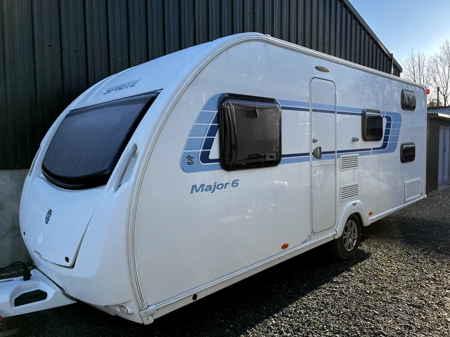 Sprite Major 6 2012 6 Berth Single Axle Caravan Fixed Bunks excellent condition