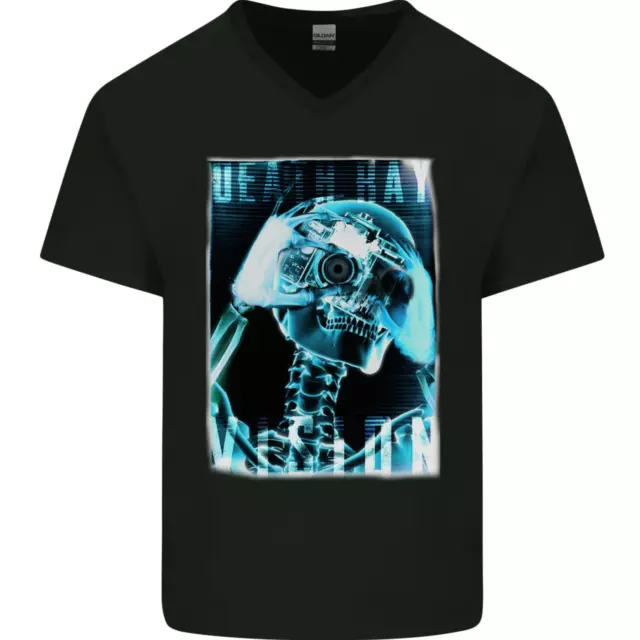 T-shirt da uomo Death Ray Vision fotografia fotografo collo a V cotone