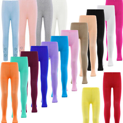 Girls Pants Cotton Colours Leggings Basic Plain Kid Warm Pants Children Clothing