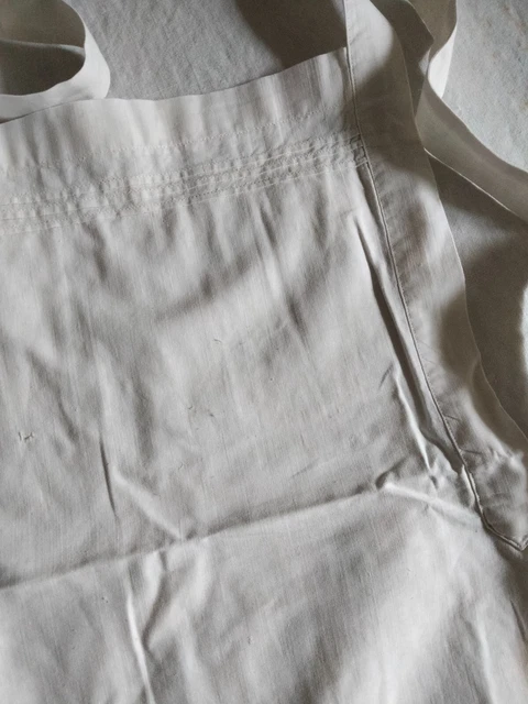 Tablier de service à bavette , fin XIXème ,maison bourgeoise - linge ancien,