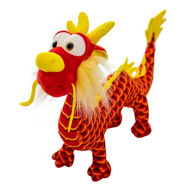 New Chinese Dragon Plush Toy Soft Stuffed Animal Dragon Doll Mascot Toy Gift