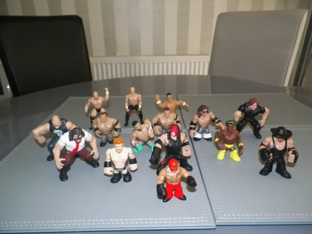 Job Lot of Small Micro WWE WWF Wrestling figures
