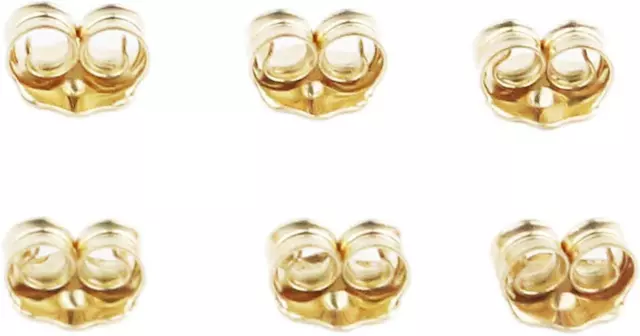 14K Gold Ohrring Rücken Gelb Ohr Verriegelung für Ohrstecker Ringe (3 Paar)