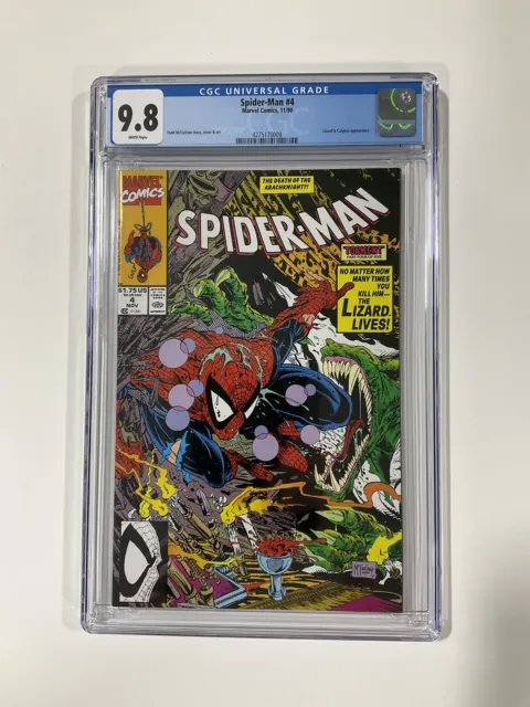 Spider-Man 4 CGC 9.8 White Pages 1990 Marvel