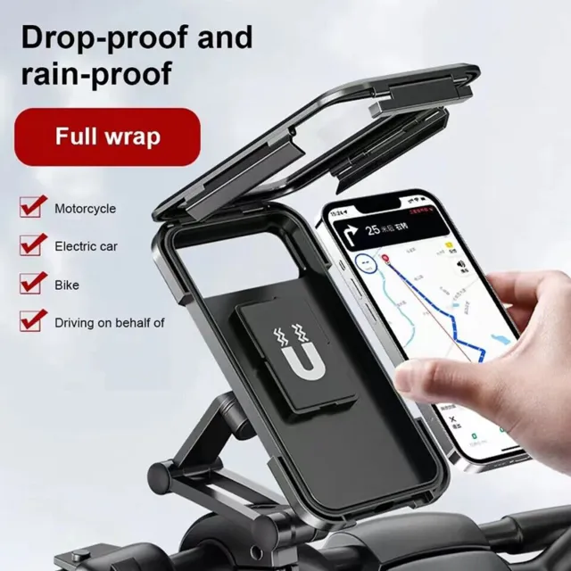 6.7" Bicycle Motor Bike Waterproof Phone Case Mount Holder for All Mobile Phones