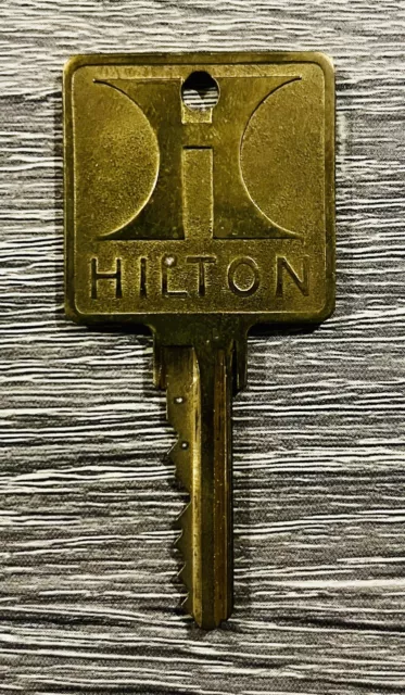 Vtg Hotel Room Door Brass Key Hilton Hotel San Francisco CA Retro Motel 647