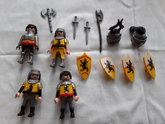 Lot Playmobil Vintage Médiéval Chevalier Du Lion - Sets 3268, 3314 De 2004, Occasion