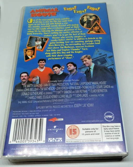NATIONAL LAMPOONS ANIMAL House Movie VHS Tape John Belushi Karen