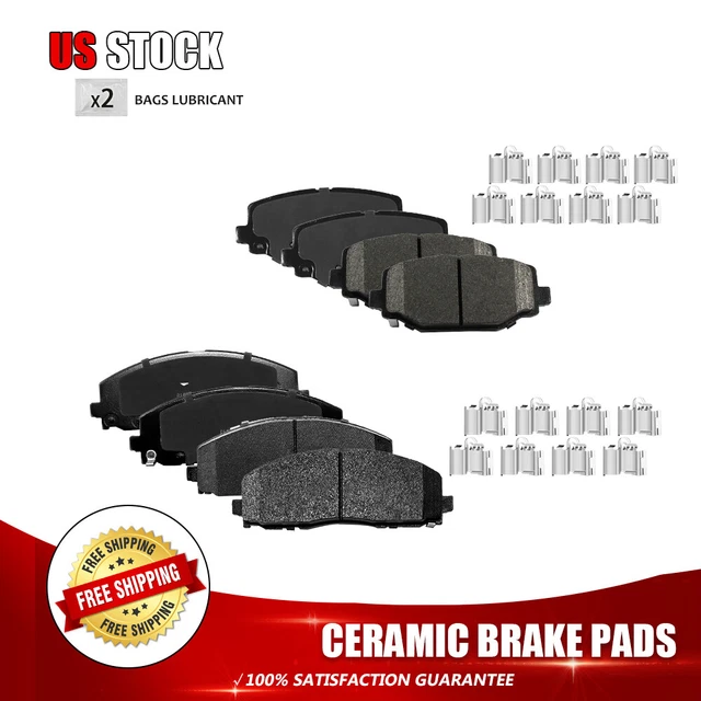 Front Rear Brake Pads Kit for Dodge Journey Ram VW Routan Town Country 2 Piston