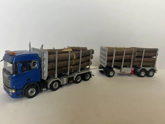 1:50 trucks Tekno Scania Wood truck and wood trailer NO BOX