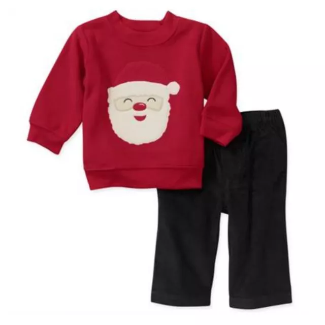 Carters Infant Boys Santa Claus Outfit Christmas Sweatshirt & Pants Set