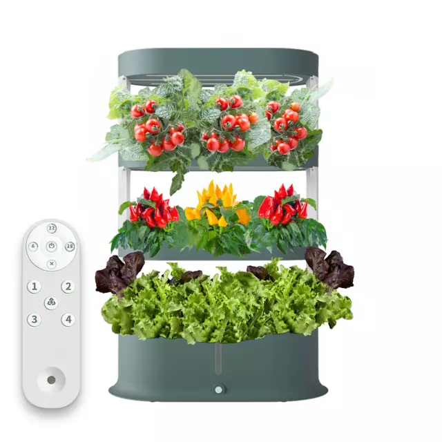 Geberioz Indoor Garten in Grün - Hydroponisches Anzuchtsystem mit Fernbedienung