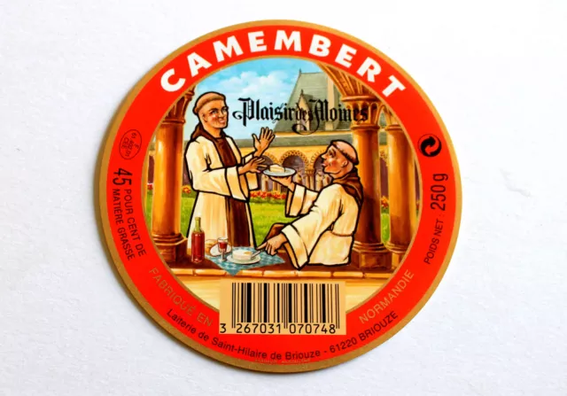 Ancienne Etiquette Boite Fromage, Camembert Normandie: Plaisir De Moines - Label