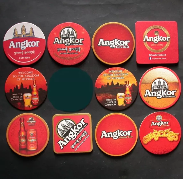 Lot 11 sous bocks neufs BIERE ANKGOR BEER Cambodge Cambodia ASIA COASTERS new