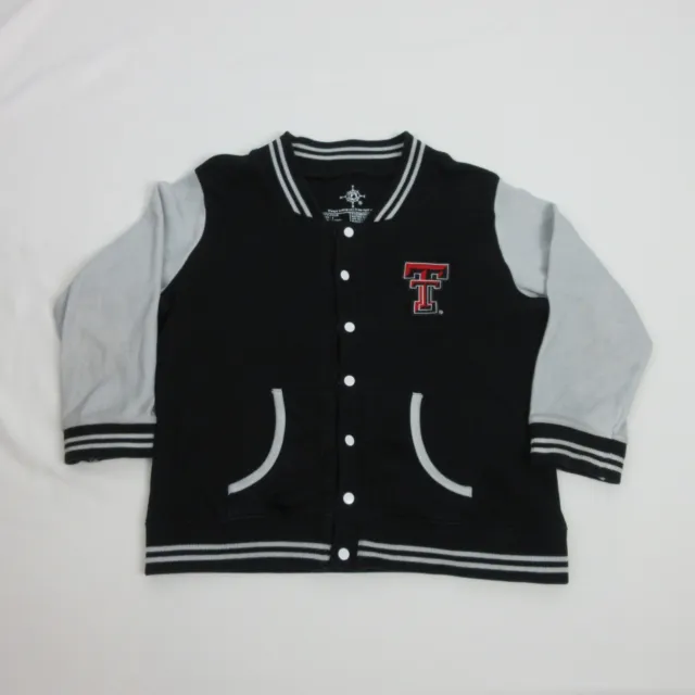 KIDS TEXAS TECH Jacket Size 6 Black Varsity Cotton University Red ...