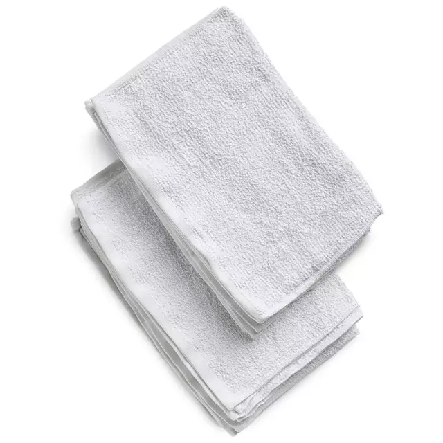 100% Cotton White Multi-Purpose Terry Towel 13" x 17", 12 Pack