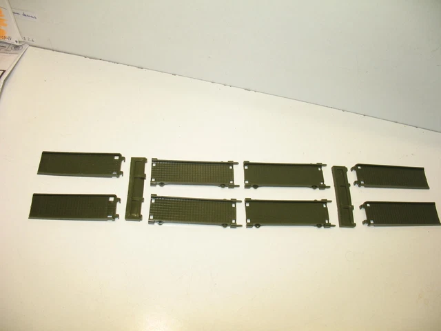 Dinky Toys - Elementi Per Ponte Militare Brockway (Versione 1A) - 10 Pezzi D'Epoca