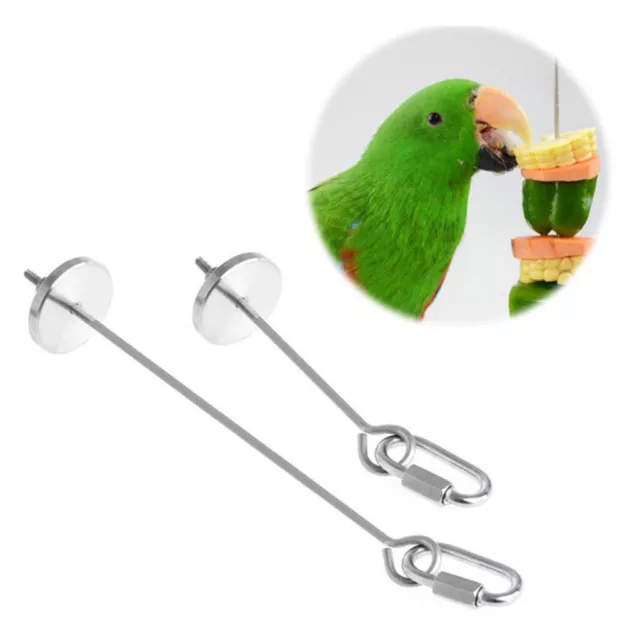 2x Vögel Papagei Obstgabel Futterkäfig Zubehör Turteltauben Kanarienvogel