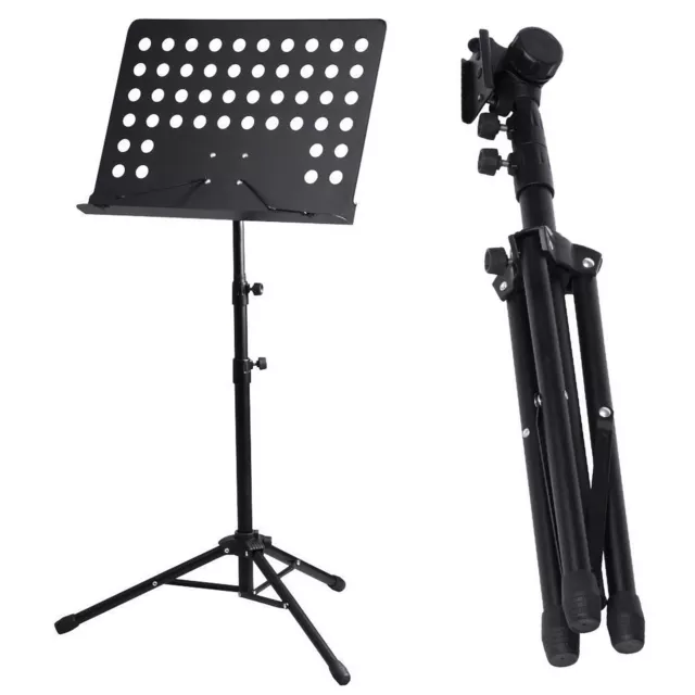 Heavy Duty Foldable Orchestral Music Stand Conductor Sheet Tripod Base Holder UK