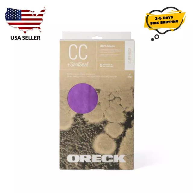 Oreck Type CC HEPA Upright Vacuum Cleaner Bag, AK1CC6H, 6-Pack, Purple