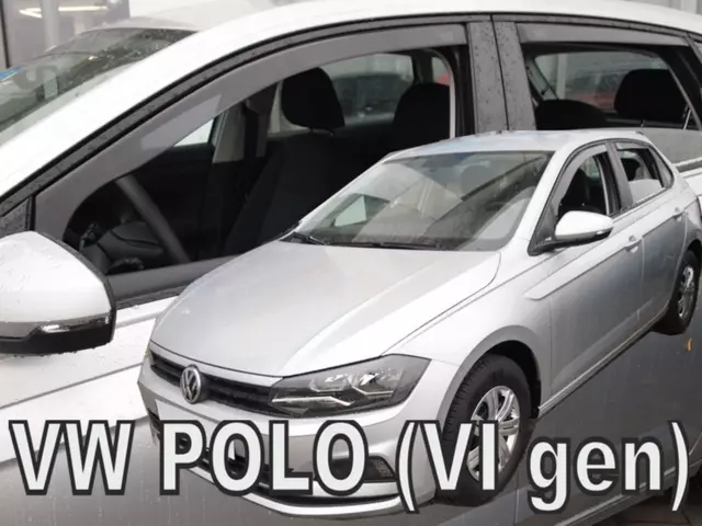 VW POLO mk6 5 doors hatchback 2017-onwards 4 pieces wind deflectors HEKO tinted