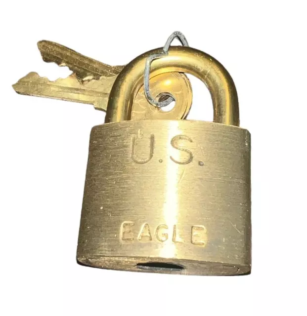 VTG U S  EAGLE New In The Box Brass Lock