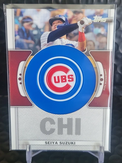 2023 Topps Series 1 Team Logo Patch Relic Card  #TLP-SS - Seiya Suzuki - Cubs