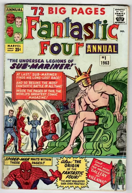 Fantastic Four Annual # 1 Marvel 1963 Solid Copy 🚚
