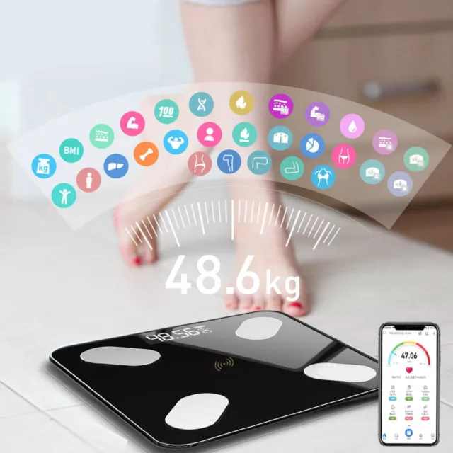 Wireless Bluetooth Digital Bathroom Body Fat Scale 180KG Scales Weight BMI Wate 3