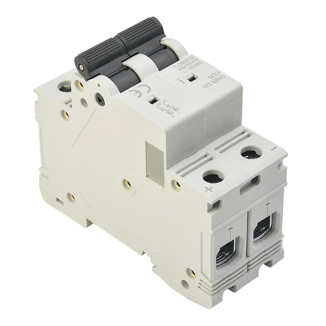 Mini Interruttore Circuito Materiale Colore Bianco Solare DC 2P MCB per Smart Ho