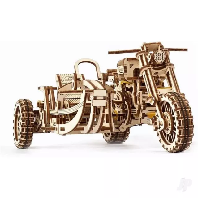 UGears UGR-10 Scrambler Sidecar Dirt Bike Mechanical Wood Construction Kit